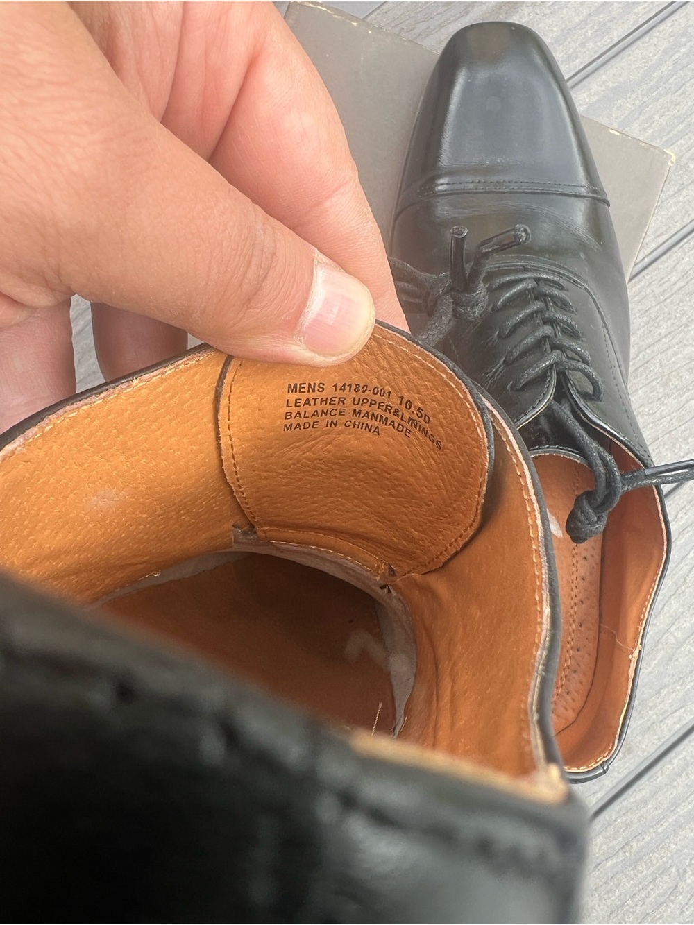 Florsheim Mens Black Cap Toe Dress Shoes Sz 10.5 D - Picture 4 of 9